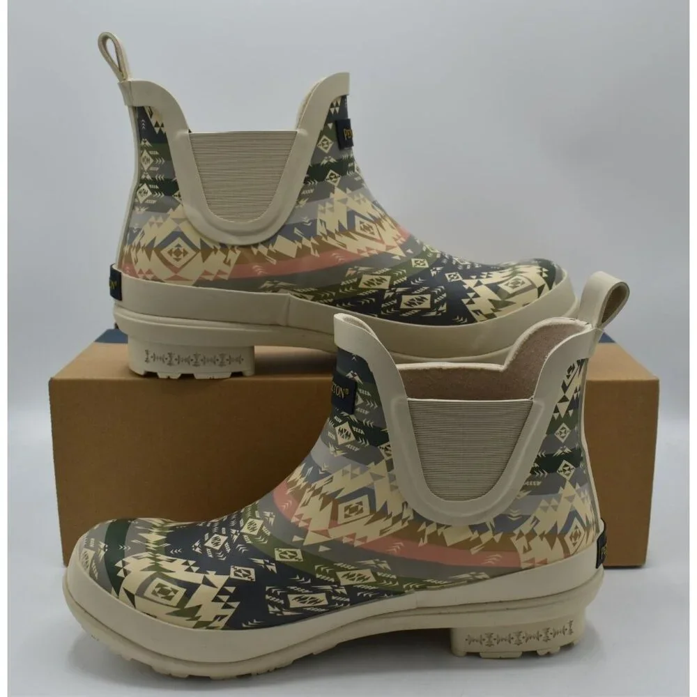 Pendleton‎ Womens Size 7 Agate Beach Fog Waterproof Chelsea Rain Boots Shoes